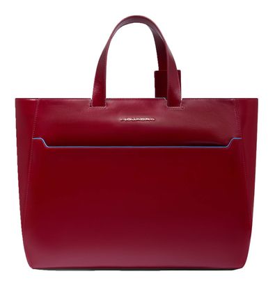 PIQUADRO Blue Square Shopping Bag 15,6" Red