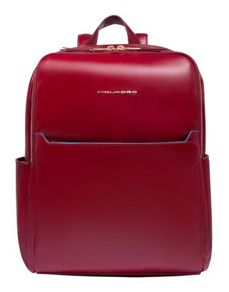 PIQUADRO Blue Square Backpack14" Two Compartments Red