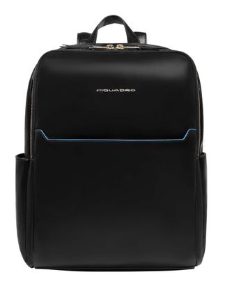PIQUADRO Blue Square Backpack14" Two Compartments Black
