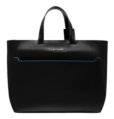 PIQUADRO Blue Square Shopping Bag 15,6" Black