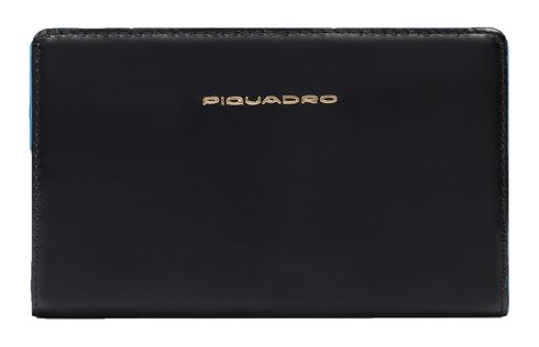 PIQUADRO Blue Square Women´s Bifold Wallet RFID M Black