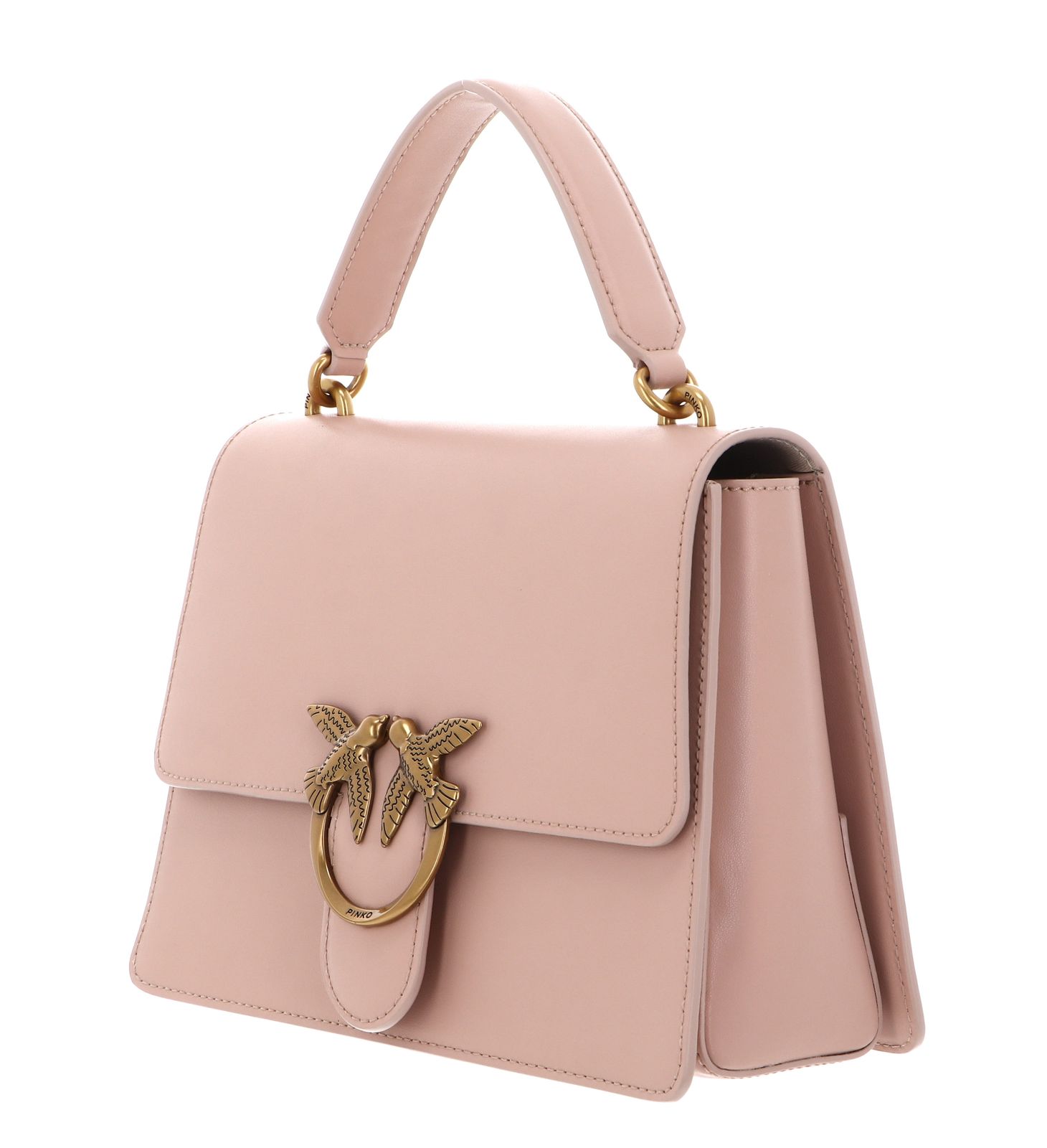 PINKO Love One Top Handle Classic Light M Cipria - Antique Gold PINKO Love One Top Handle Classic Light M Cipria - Antique Gold