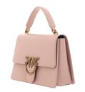 PINKO Love One Top Handle Classic Light M Cipria - Antique Gold