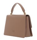 PINKO Love One Top Handle Classic Light M Ginger Biscuit - Antique Gold