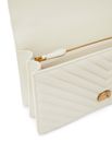 PINKO Love One Classic DC Sheep Nappa Chevron M White - Antique Gold PINKO Love One Classic DC Sheep Nappa Chevron M White - Antique Gold