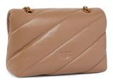 PINKO Love Puff Classic CL Sheep Nappa M Ginger Biscuit - Antique Gold
