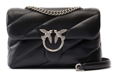 PINKO Love Puff Classic CL Sheep Nappa M Black - Old Silver