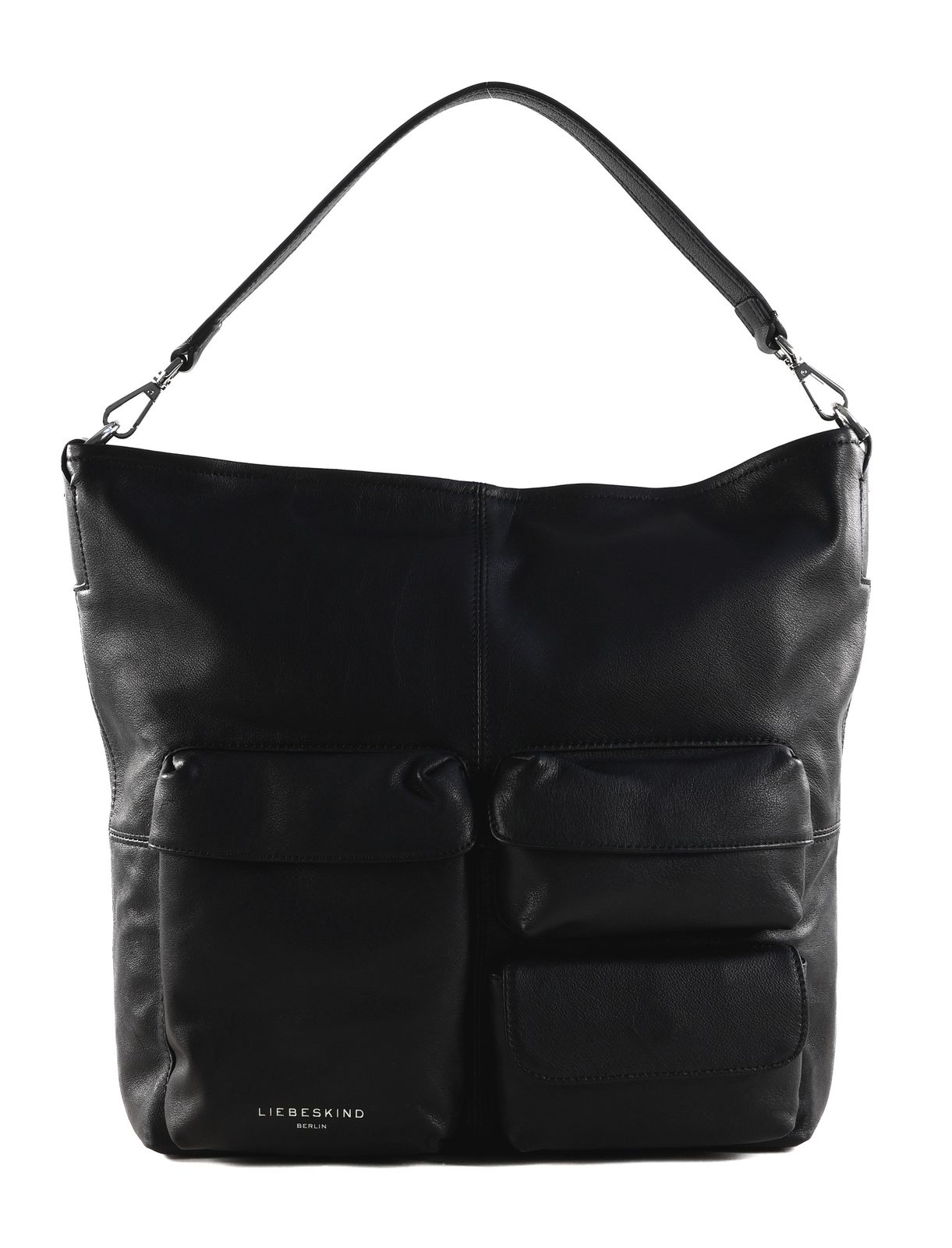 LIEBESKIND BERLIN LK 204 Archive 3D Leather Hobo M Black