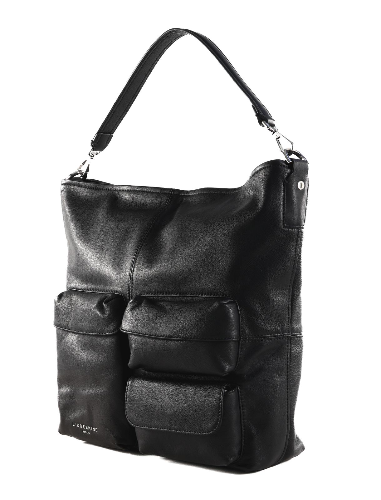 LIEBESKIND BERLIN LK 204 Archive 3D Leather Hobo M Black LIEBESKIND BERLIN LK 204 Archive 3D Leather Hobo M Black