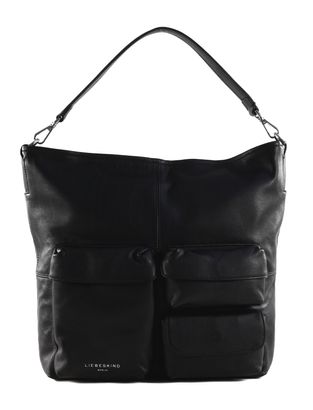 LIEBESKIND BERLIN LK 204 Archive 3D Leather Hobo M Black