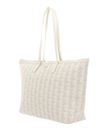 LACOSTE Shopping Bag L Mono Bone White Taupe