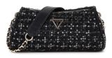 GUESS Giully Top Zip Shoulder Bag Black / Gold GUESS Giully Top Zip Shoulder Bag Black / Gold