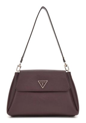 GUESS Sora Girlfriend Flap Shoulder Bag Aubergine