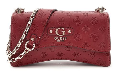 GUESS Gerty Convertible Xbody Flap Bag Claret