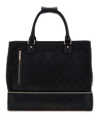 GUESS Wilder Zip Bottom Shopper Tote Bag Black