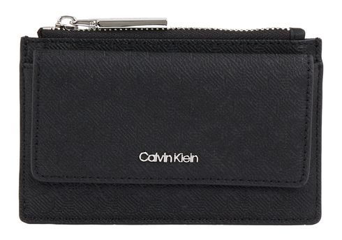 Calvin Klein CK Must Zip Flap Cardholder Black Mono