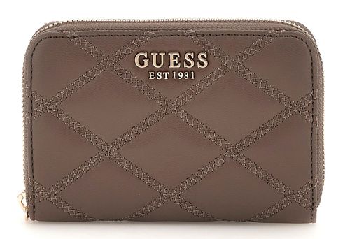 GUESS Tamsin SLG Medium Zip Around Wallet Dark Taupe