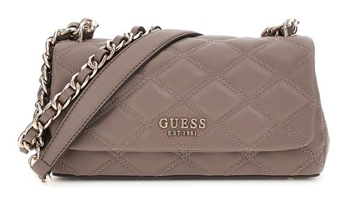 GUESS Tamsin Convertible Xbody Flap Bag Dark Taupe