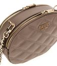 GUESS Tamsin Double Zip Crossbody Bag Dark Taupe GUESS Tamsin Double Zip Crossbody Bag Dark Taupe