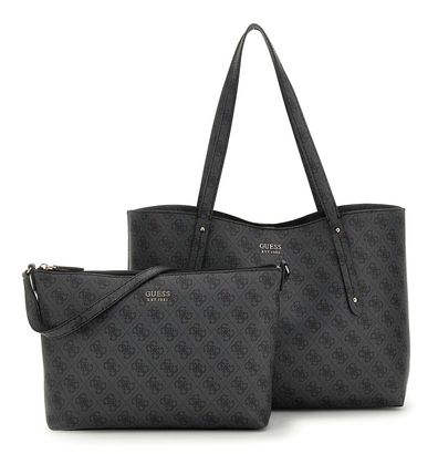 GUESS Brenton Tote Coal Logo