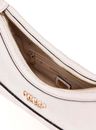 GUESS Zarela Top Zip Shoulder Bag Creme White Logo
