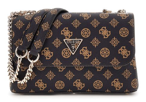 GUESS Eco Erica Convertible Crossbody Flap Mocha Logo