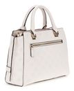 GUESS Zarela Luxury Satchel Creme White Logo