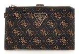 GUESS Laurel SLG Double Zip Organizer Brown Logo GUESS Laurel SLG Double Zip Organizer Brown Logo