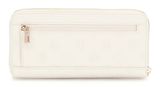GUESS Zarela SLG Large Zip Around Wallet L Creme White Logo GUESS Zarela SLG Large Zip Around Wallet L Creme White Logo
