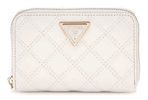 GUESS Giully Zip Around Wallet M Creme White