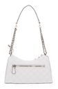 GUESS Giully Top Zip Shoulder Bag Creme White