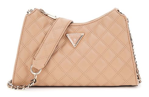 GUESS Giully Top Zip Shoulder Bag Beige