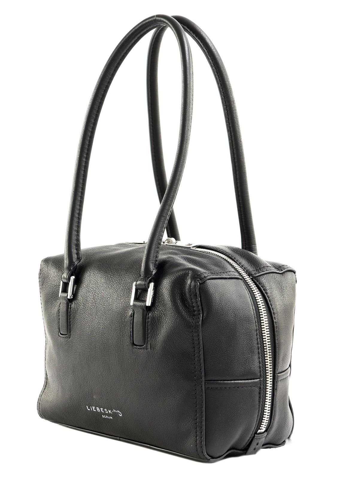 LIEBESKIND BERLIN 3D Leather Kayla Satchel S Black LIEBESKIND BERLIN 3D Leather Kayla Satchel S Black