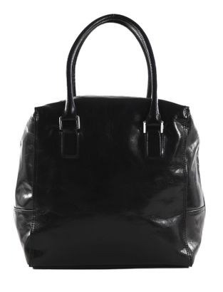 LIEBESKIND BERLIN Lack Distressed Kayla Satchel M Black