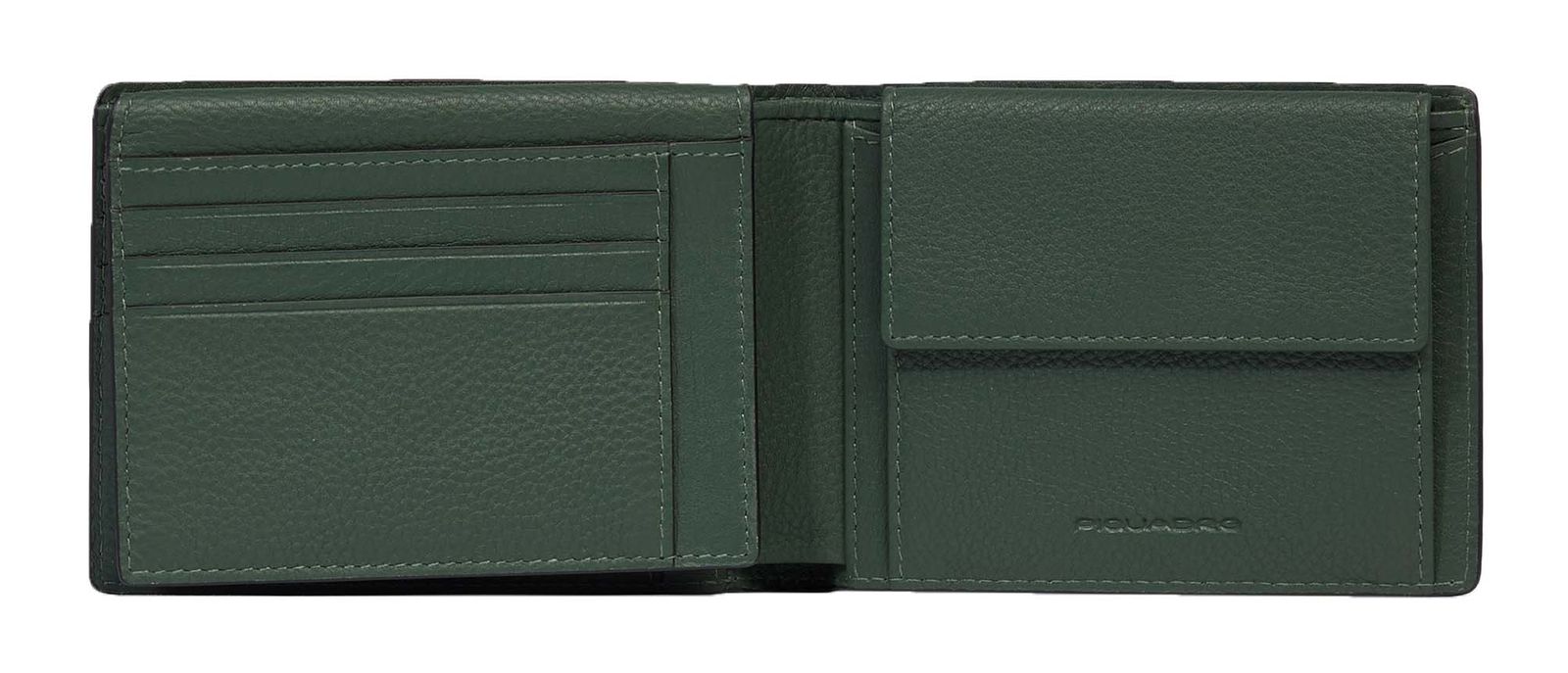 PIQUADRO Than Men's Wallet Flip Up ID RFID Green PIQUADRO Than Men's Wallet Flip Up ID RFID Green