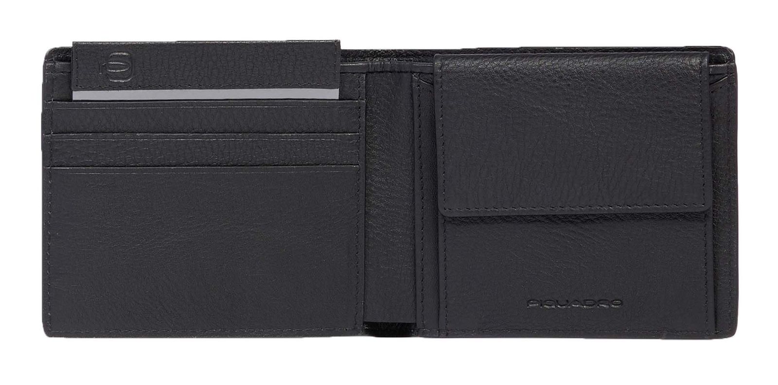 PIQUADRO Than Men's Wallet Flip Out ID Holder RFID Black PIQUADRO Than Men's Wallet Flip Out ID Holder RFID Black
