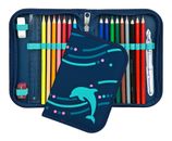 Scooli EasyFit Schulranzen-Set 5-teilig Glow Edition Dotty Dolphin