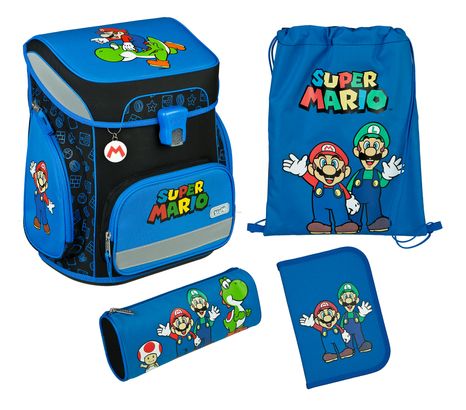 Scooli EasyFit Schulranzen-Set 5-teilig Super Mario II