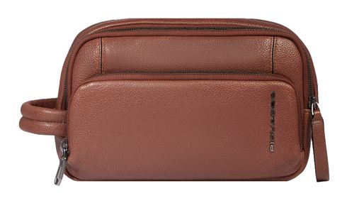 PIQUADRO Cronus Leather Toiletry Bag Brown
