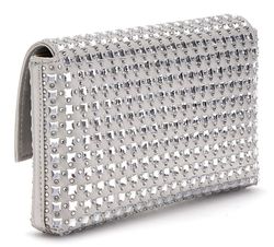 ★TOUT Y EST★ ZALINA Silver Mini Flap Clutch HO4A3A32 GUESS Zalina Small Rhinestone Flap Clutch - Macy's