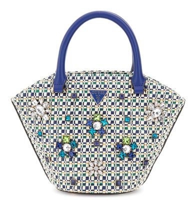 GUESS Beauvoir Mini Tote Sapphire Multi