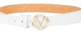 VALENTINO Hampton Plaque Buckle Belt W85 Bianco / Oro - kürzbar VALENTINO Hampton Plaque Buckle Belt W85 Bianco / Oro - kürzbar