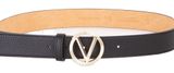 VALENTINO Hampton Plaque Buckle Belt W105 Nero / Oro - shortenable VALENTINO Hampton Plaque Buckle Belt W105 Nero / Oro - shortenable