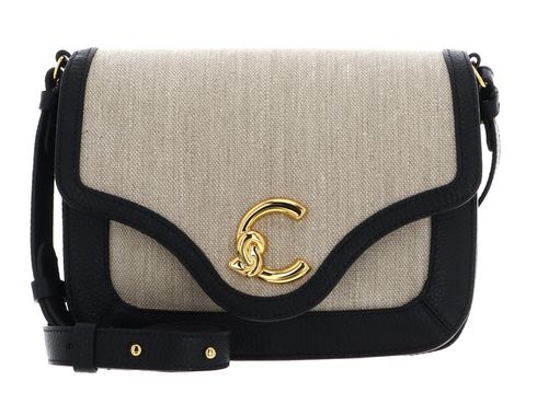 COCCINELLE C-Me Canvas Handbag Natural / Noir