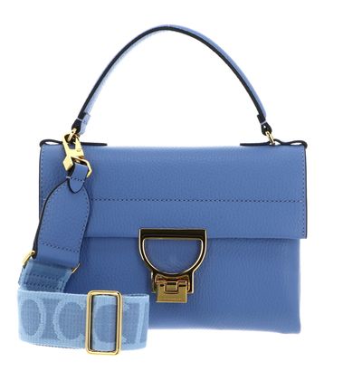 COCCINELLE Arlettis Signature Handbag Grained Leather Azul
