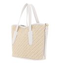 COCCINELLE New Never Without Bag Handbag Bicolor Straw M Mul. Blanco / Blan