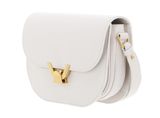 COCCINELLE Dew Crossbody Grained Leather Blanco