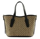 COCCINELLE New Never Without Bag Handbag Bicolor Straw M Multi Noir / Noir COCCINELLE New Never Without Bag Handbag Bicolor Straw M Multi Noir / Noir