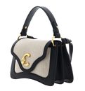 COCCINELLE C-Me Canvas Handbag Natural / Noir COCCINELLE C-Me Canvas Handbag Natural / Noir