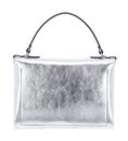 COCCINELLE Arlettis Smooth Metal Handbag Silver